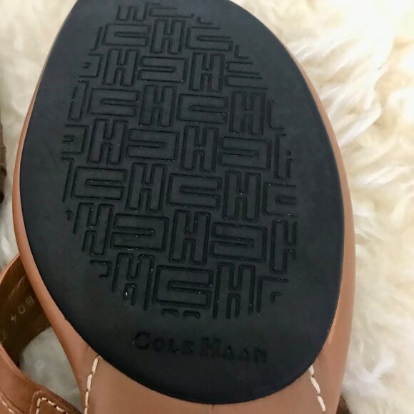 Cole Haan X Nike Air Women's Strappy Brown Leather Comfort Walking Sandal Size 8 - Picture 11 of 12